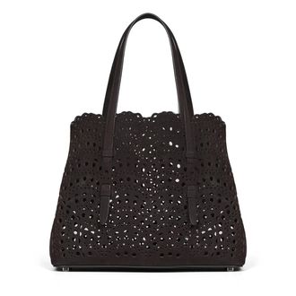 Alaia Mina 25 Tote - female - Ala&iuml;a - Shopping Bags - Black - ONE SIZE - Bags