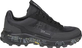 Premiata Black Devin Low-Profile Polyurethane Sneakers