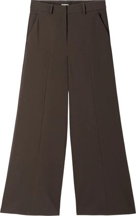 Cambio Alexis Wijde Broek - Dames - Wijde Broeken - Bruin - M - Polyester - Broeken