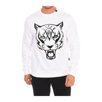 Plein Sport Heren, Sweatshirts & Hoodies, Wit, Maat: M Katoen