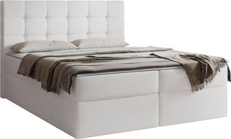 Mirjan24 Mobilier1 - Cama Continental Comfivo 196, Soft 017, Doble, Continental, 140x200, Cuero Ecol&oacute;gico, Somieres, 143x206x112cm