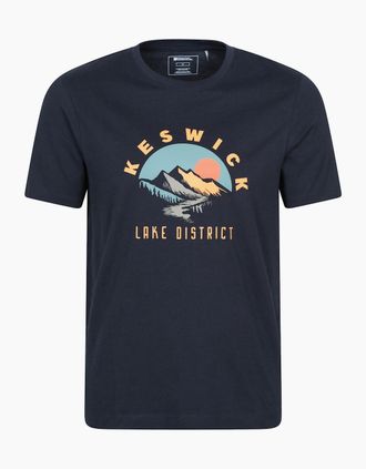 Mountain Warehouse Mens Mountain Warehouse Mens Keswick Short-Sleeved T-Shirt - Navy - Size: 36