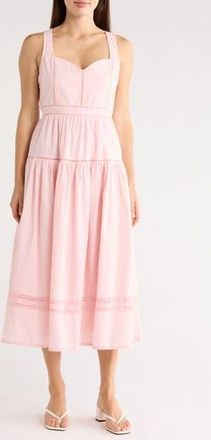 Maisie Cotton Poplin Midi Dress in Pink at Nordstrom Rack, Size X-Large