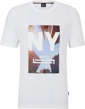 HUGO BOSS Tops > T-shirts - Heren - T-shirts - Wit - S - Tops