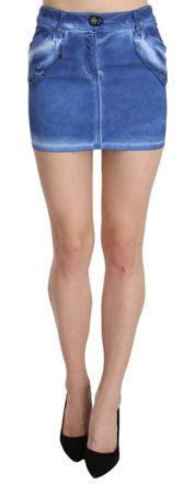 Plein Sud Cotton Stretch Casual Mini Womens Skirt
