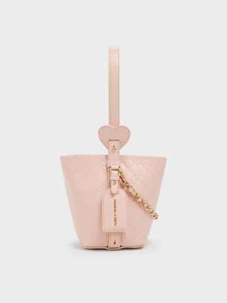Charles & Keith Duo Quilted Chain Bucket Bag