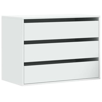 vidaXL Cassettiera Bianca 80x41x58 Cm In Legno Multistrato - Vidaxl