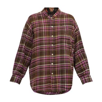 R13 Overhemden, Dames, Veelkleurig, XS, Katoen, Plaid Shirt