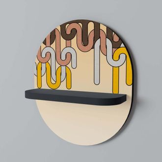 OEM Estante Ovalado Colorful Strings Negro