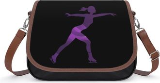 Generic Skating Skater Small Womens Crossbody Bags Shoulder Handbag with Adjustable Strap for Travel