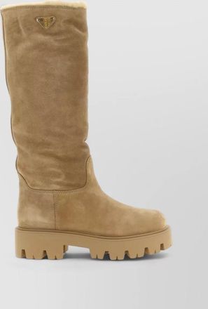 Prada suede high boots