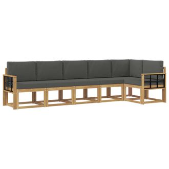 vidaXL Conjunto De Sof&aacute;s De Exterior 6 Pcs Blanco Y Antracita Vidaxl