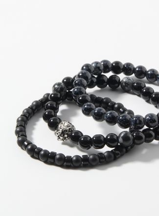 Le 31 Mens Beaded bracelet trio
