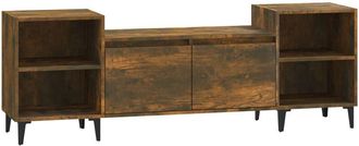 vidaXL Vidaxl - Mueble para tv madera contrachapada roble ahumado 160x35x55 cm