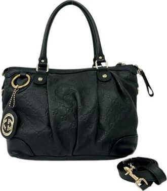 Gucci Pre-owned Handbags, female, Black, Size: ONE SIZE Pre-owned Leather gucci-bags
