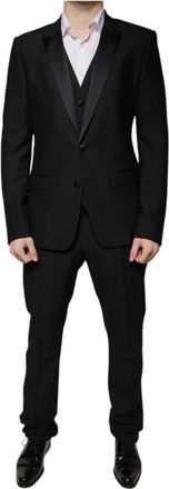 Dolce & Gabbana Virgin Wool Tuxedo - Heren - Business pakken - Zwart - L - Wol - Kostuums