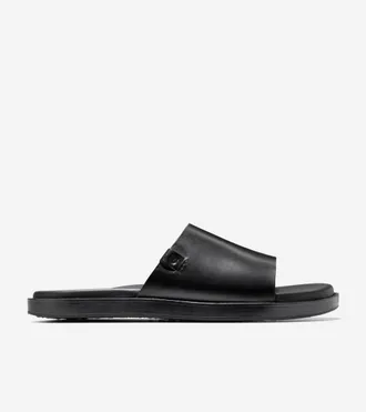 Cole Haan Mens Grand Neoclassic Single Strap Sandals - Black Size 10
