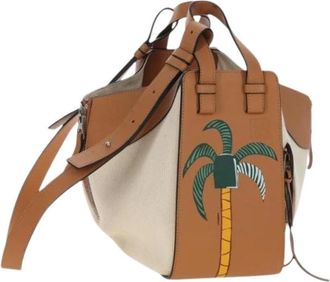 Loewe Pre-owned Canvas Tote Bag - Dames - Vintage Shopper - Beige - ONE Size - Leer - Vintage