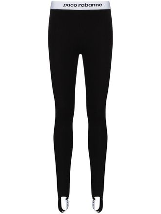 Paco Rabanne Leggings mit Steg - Schwarz