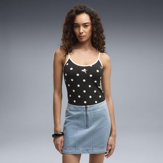 Puma Canotta a pois da donna, Abbigliamento, Nero, XL