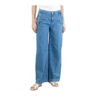 Liu Jo Wide Jeans, female, Blue, Size: W25 Wide Jeans