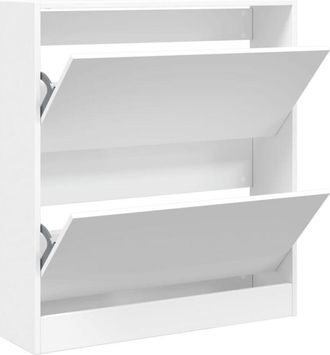 vidaXL Zapatero de madera de ingeniería blanco 80x21x87,5 cm Vidaxl