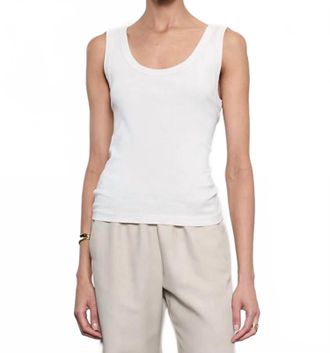 Enza Costa Supima Baby Rib Tank In White