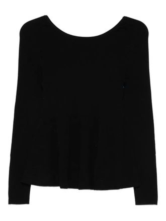 BA&SH scoop-neck sweater - women - Viscose/Polyamide/Wool/Elastane - 1 - Black