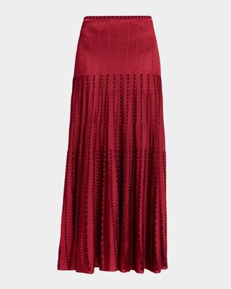 Ulla Johnson Lilah Eyelet Degrade Midi Skirt