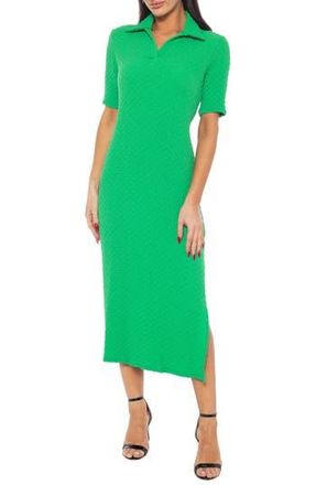 Tash And Sophie Textured Knit A-Line Dress in Green at Nordstrom Rack, Size X-Small