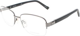 Pierre Cardin Mens Gunmetal Rectangular Eyeglass Frames Pc 6836