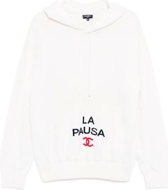 Chanel Felpa in cashmere con cappuccio 2018-2019 - Bianco