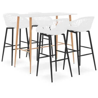vidaXL Set Da Bar 5 Pz Bianco - Vidaxl