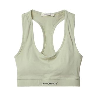 Hinnominate Sports Bras, female, Green, XS, Silicone Print Fitness Top