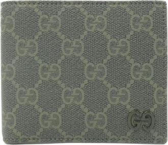Gucci Green Gg Supreme Long Wallet (Bi-Fold) (Pre-Owned)
