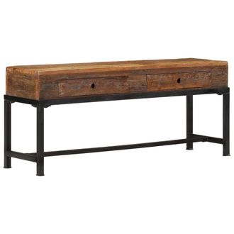 Berkfield Home TV Cabinet 110x30x46 cm Solid Wood Reclaimed in Brown | Size: 110 x 30 x 46 cm