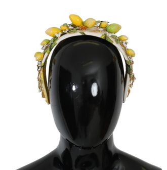 Dolce & Gabbana Gele Citroenen Sicili&euml; Kristal Diadeem Tiara Hoofdband
