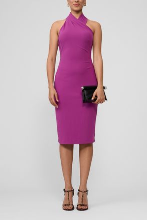 Rachel Roy Harland Crossover Halter Midi Dress