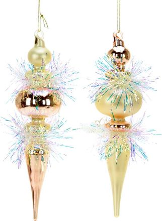 Mark Roberts Iridescent Pastel Icicles Ornament, Set of 6 in Amber at Nordstrom