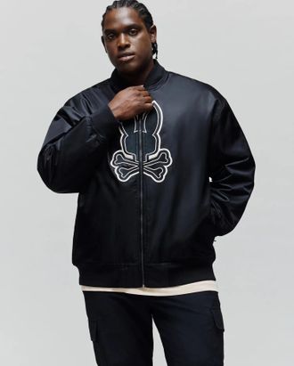 Psycho Bunny Big And Tall Magnus Relaxed Bomber 001 BLACK / 1XLT