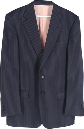 Ermenegildo Zegna gestreepte single-breasted blazer en broekset in marineblauwe wol
