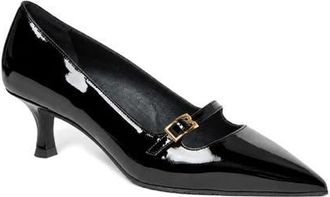 Bruno Magli Parza Pointed Toe Pump in Black Patent at Nordstrom, Size 10.5