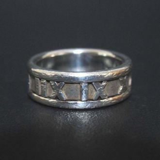 Tiffany & Co. Atlas Silver Silver 925 Band Ring (Pre-Owned)