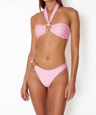 Cin Cin Cruise Hoop Bikini Bottoms In Logomania Pink