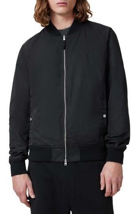 AllSaints Bassett Reversible Bomber Jacket in Black/Khaki at Nordstrom Rack, Size Small