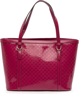 Gucci Pre-owned Gucci Patent Microguccissima Nice Tote Ladies 336776 498879