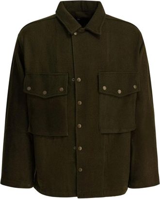 Needles Giacca con Tasche a Bottone - - Jackets - Uomo - Verde - M