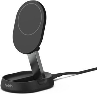 Belkin Cargador Para Tel&eacute;fono M&oacute;vil Soporte De Carga Inal&aacute;mbrica, Magn&eacute;tico Y Plegable, Compatible Con Qi2, Adaptador De Corriente