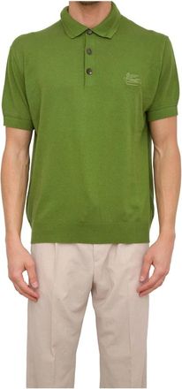 Etro Gebreide Polo Shirt - Heren - Polos - Groen - 2XL - Katoen - Tops
