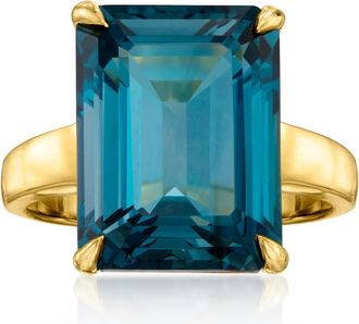 Ross-Simons London Blue Topaz Ring in 18kt Gold Over Sterling